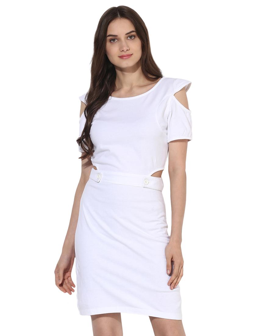 cold shoulder cutout detail dress - 15570095 - Zoom Image - 1