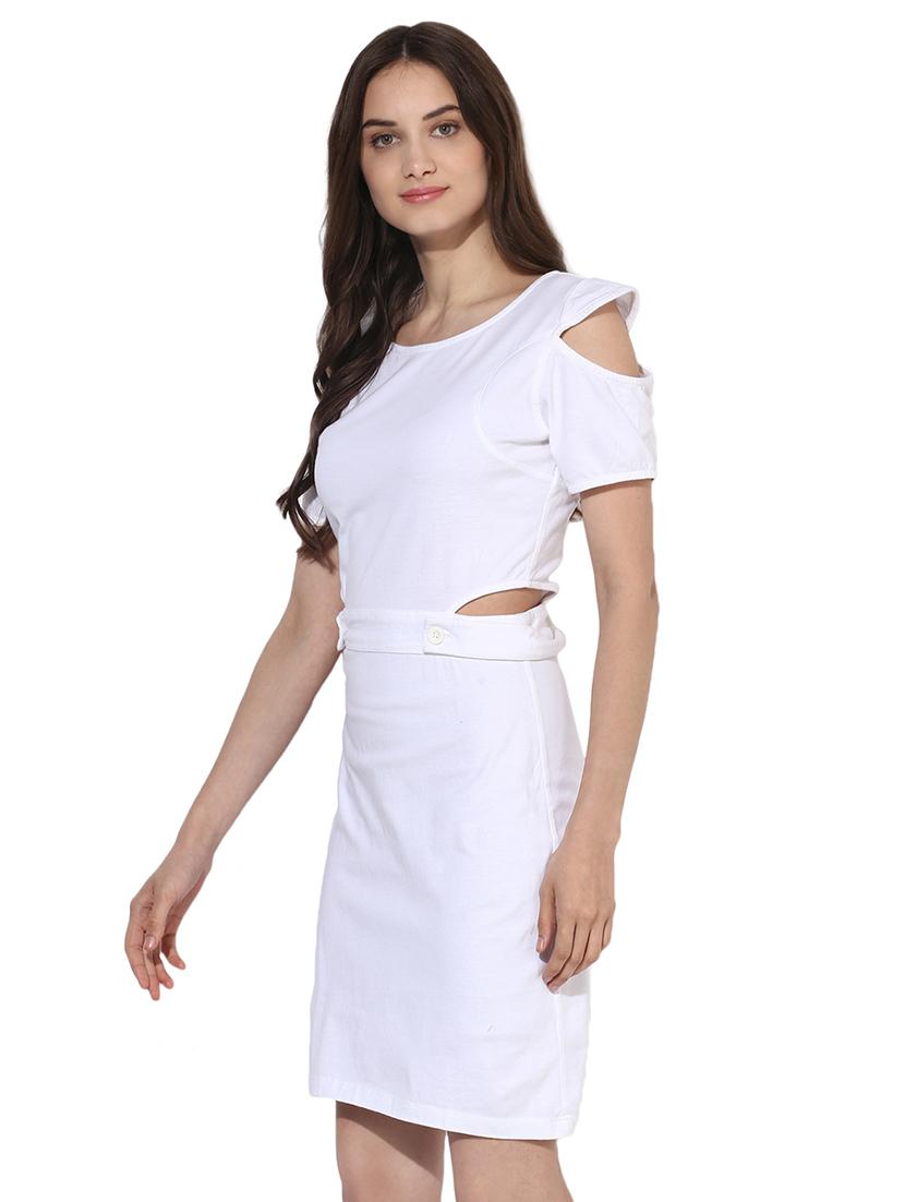 cold shoulder cutout detail dress - 15570095 - Zoom Image - 2