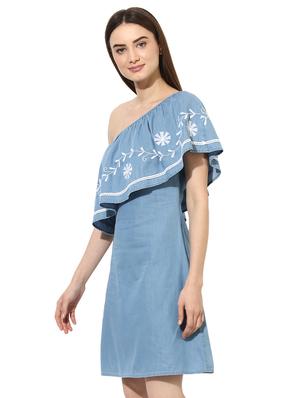 embroidered ruffle detailed dress - 15570136 - Standard Image - 2