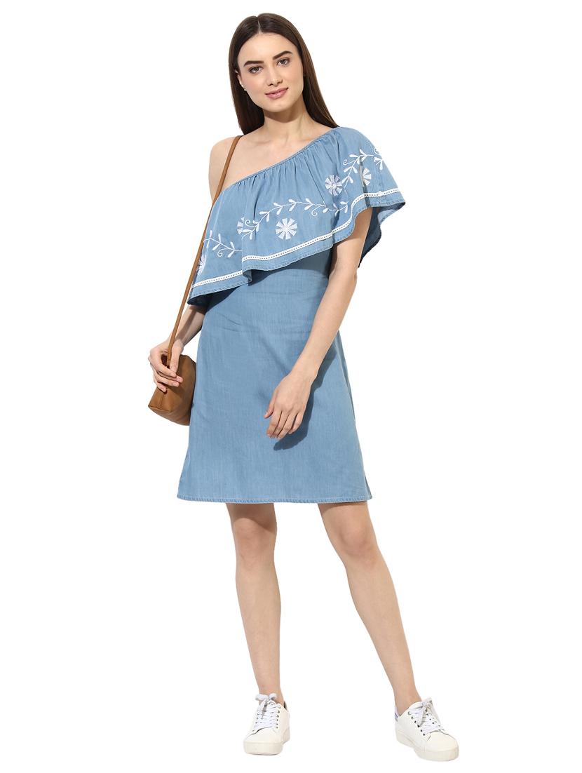 embroidered ruffle detailed dress - 15570136 - Zoom Image - 4