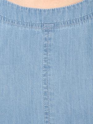 embroidered patch denim dress - 15570144 - Standard Image - 5