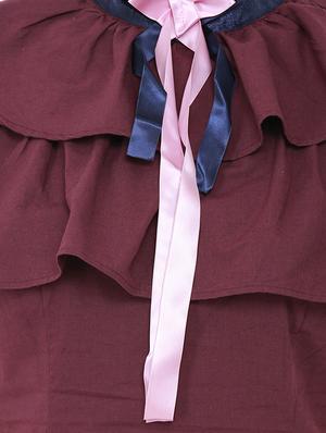 bow tie neck ruffled top - 15570161 - Standard Image - 4
