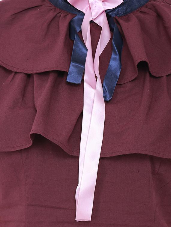 bow tie neck ruffled top - 15570161 - Zoom Image - 4