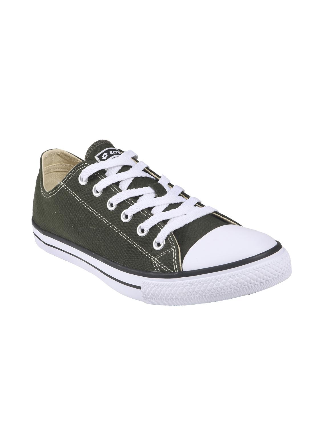 green Canvas lace up sneakers - 15573579 - Zoom Image - 1