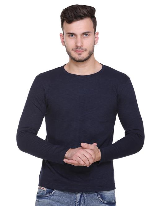 navy blue cotton t-shirt - 15573797 - Standard Image - 1