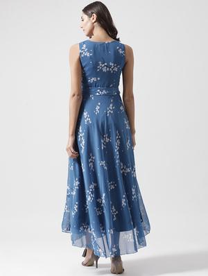 self tie waist printed dress - 15574030 - Standard Image - 2
