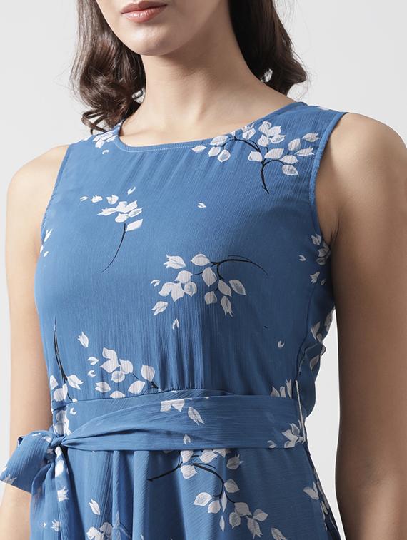 self tie waist printed dress - 15574030 - Zoom Image - 4