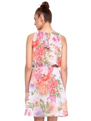 halter neck floral blouson dress - 15574864 - Standard Image - 3