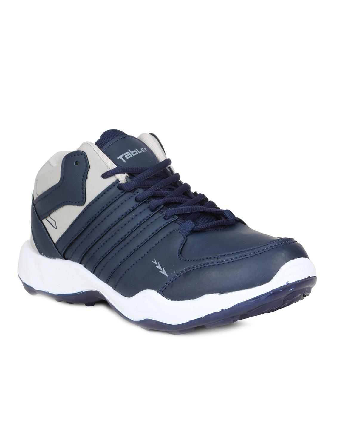 navy leatherette sport shoes - 15575790 - Zoom Image - 1
