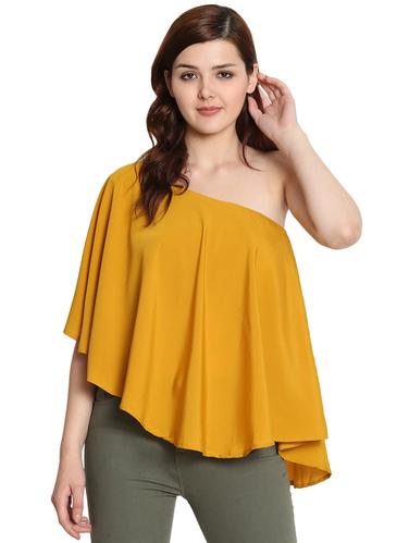 single shoulder flowy top - 15575914 - Very Small Image - 1