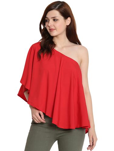 single shoulder flowy top - 15575915 - Very Small Image - 1