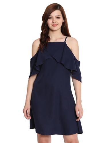 square neck ruffled detail dress - 15575929 - Very Small Image - 1