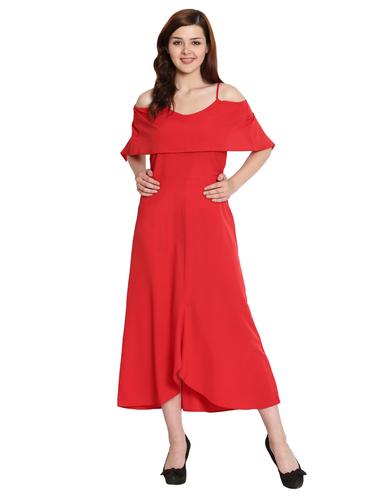 ruffled detail asymmetric dress - 15575934 - Very Small Image - 1