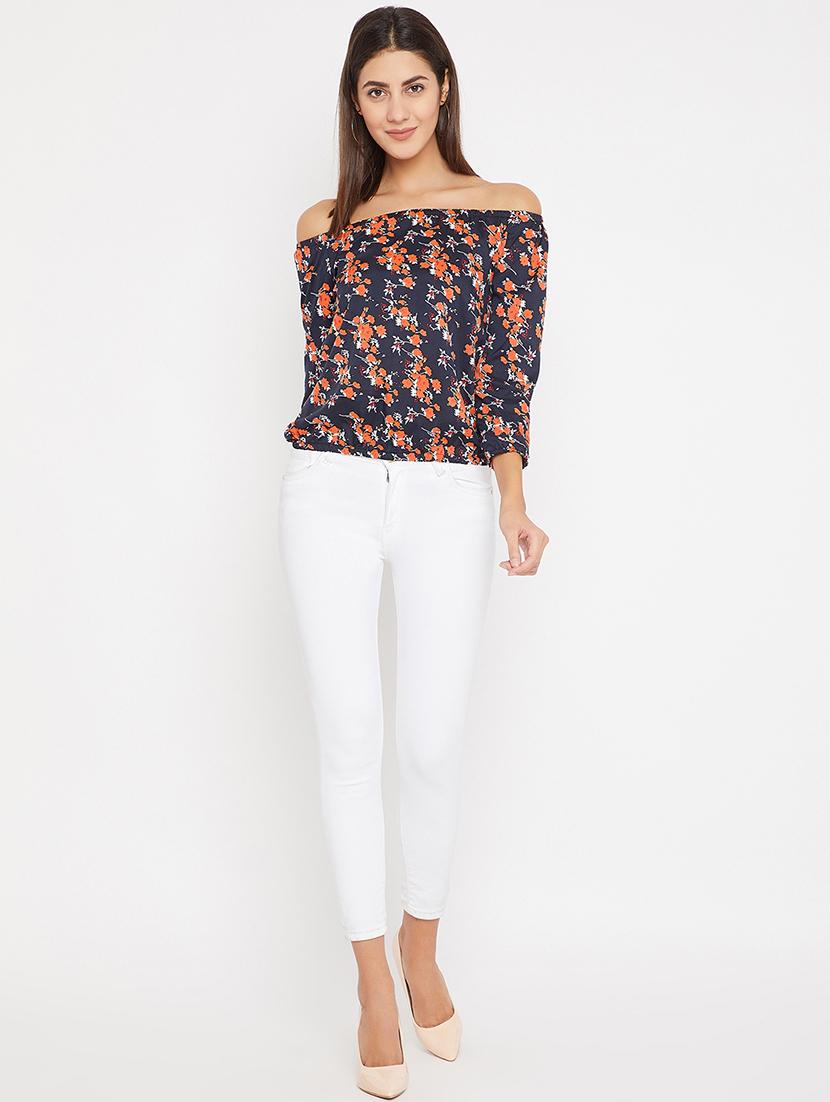 off shoulder floral top - 15575939 - Zoom Image - 4