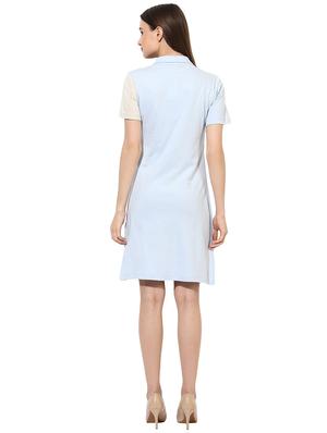 zipper detail contrast panel dress - 15576152 - Standard Image - 3
