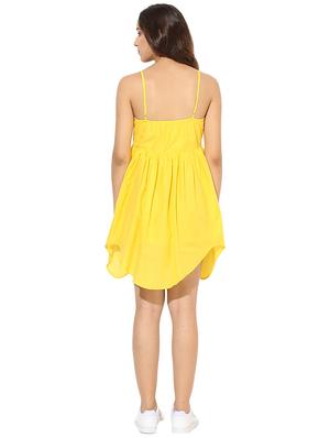 printed detail asymmetric dress - 15576163 - Standard Image - 3