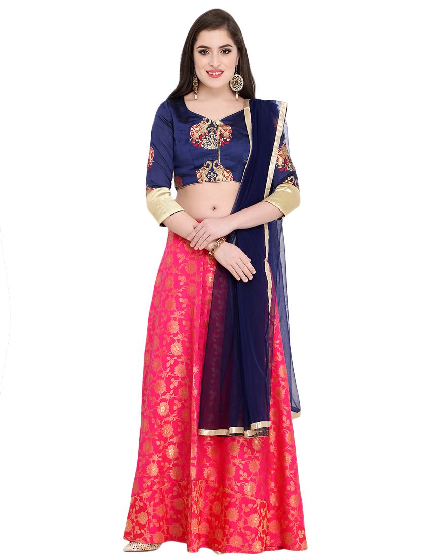Embroidered flared lehenga - 15576353 - Zoom Image - 1