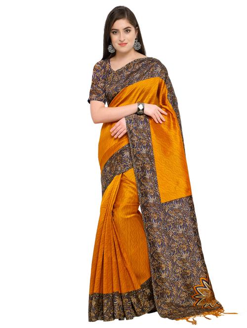 kalamkari printed mysore silk saree with blouse - 15576422 - Standard Image - 1