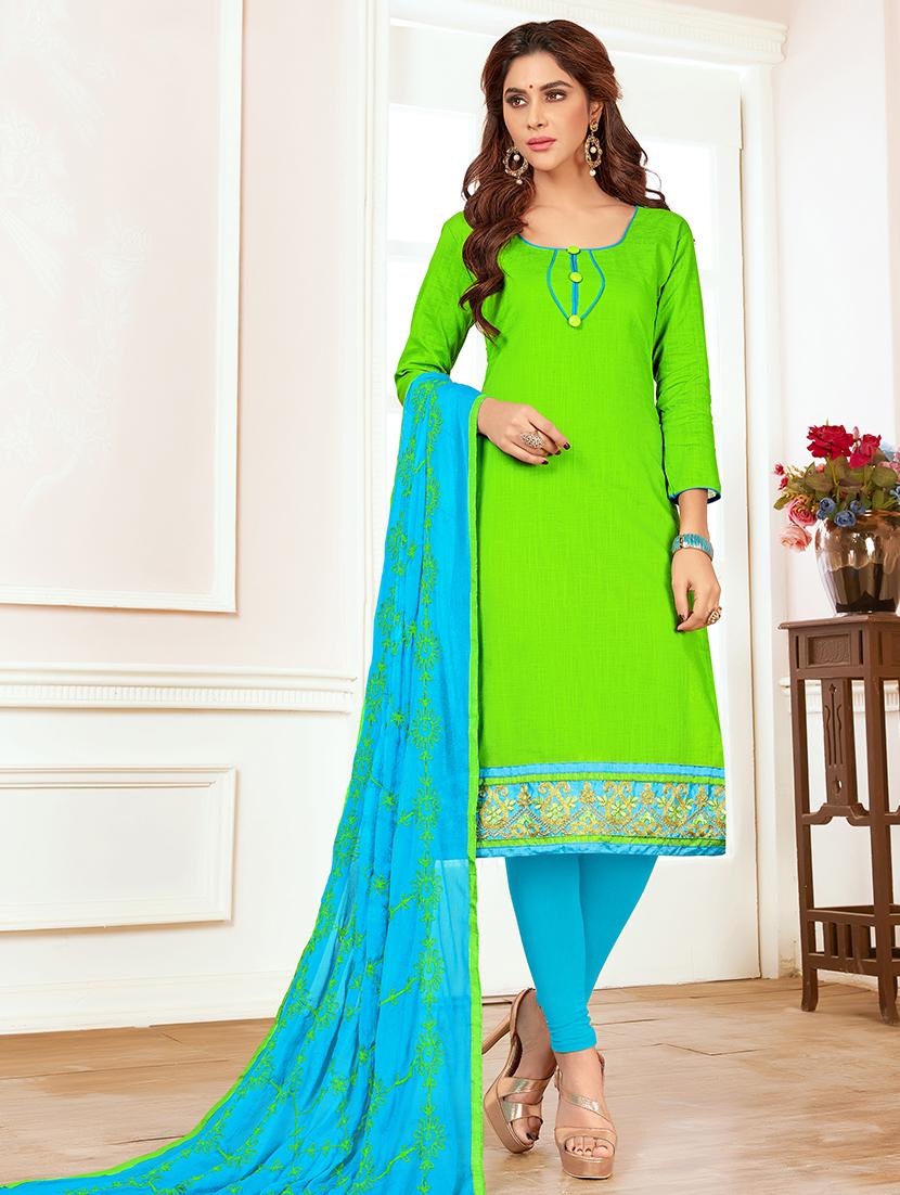 embroidered unstitched churidaar suit - 15576486 - Zoom Image - 1