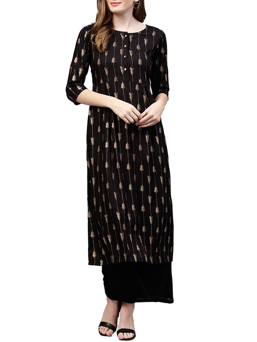ikat print a-line kurta - 15576815 - Zoom Image - 1