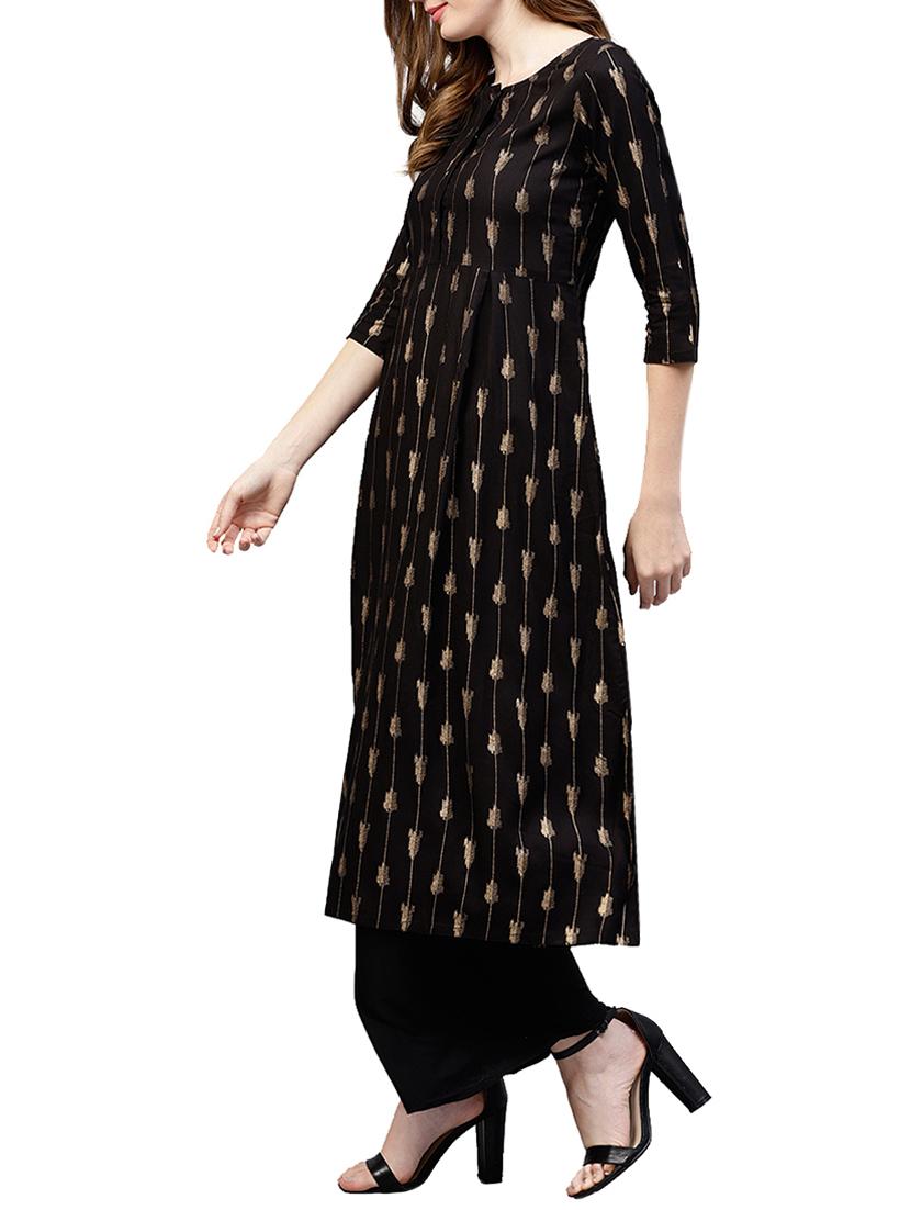 ikat print a-line kurta - 15576815 - Zoom Image - 2