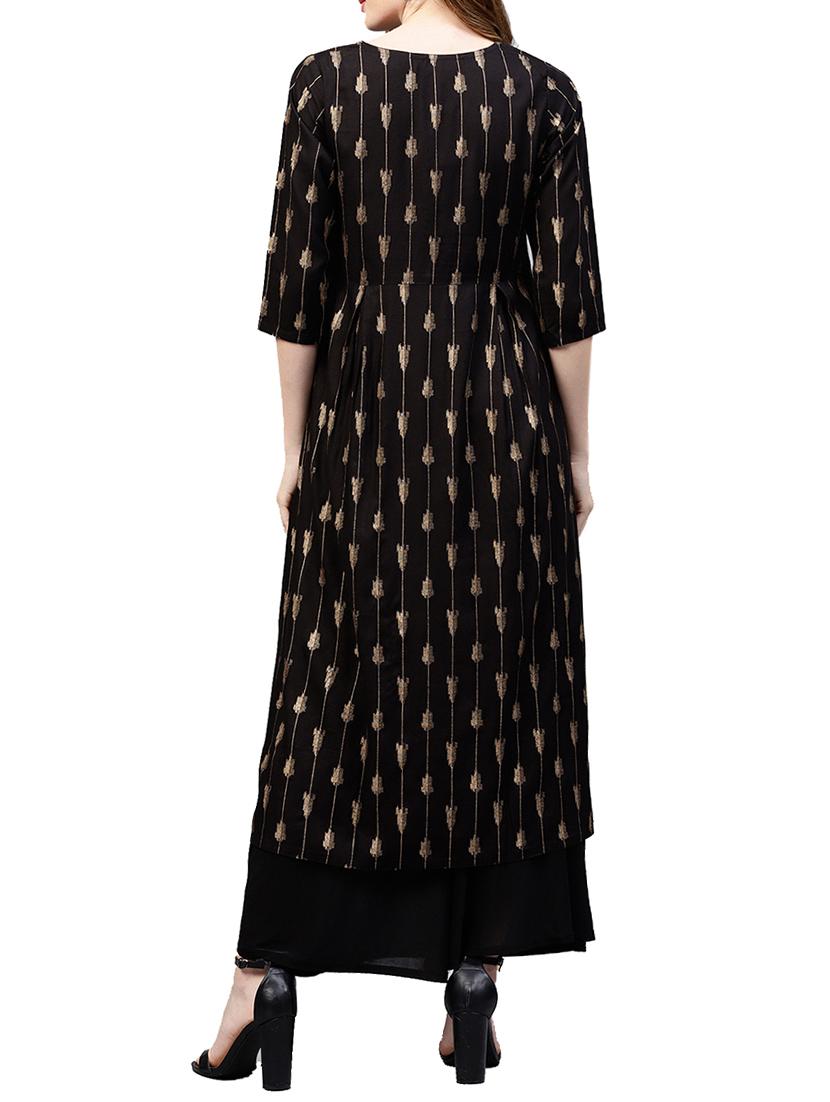ikat print a-line kurta - 15576815 - Zoom Image - 3