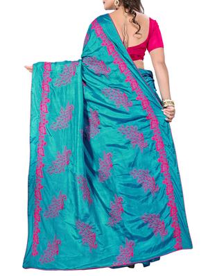 conversational embroidered saree with blouse - 15576935 - Standard Image - 2