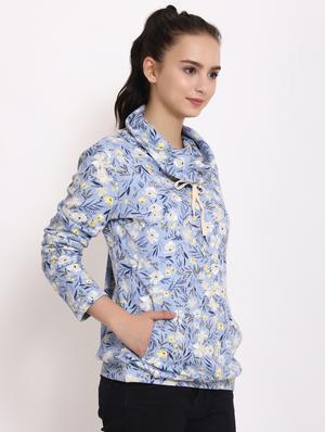turtle neck floral sweatshirt - 15577306 - Standard Image - 2