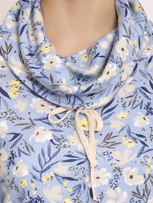 turtle neck floral sweatshirt - 15577306 - Standard Image - 5