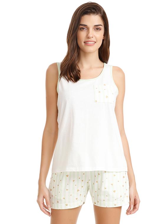 Sleeveless nightwear short set - 15577565 - Zoom Image - 1