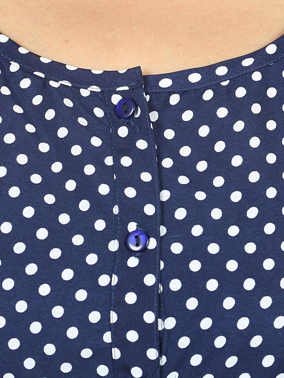drawstring waist polka dot romper - 15577581 - Zoom Image - 4
