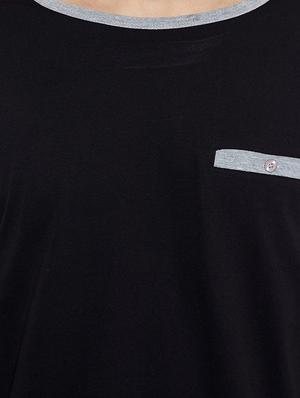 black cotton asymmetric tshirt - 15577999 - Standard Image - 4