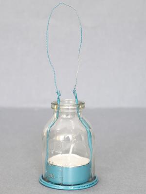 tea light holder - blue hanging glass - 15578059 - Standard Image - 3