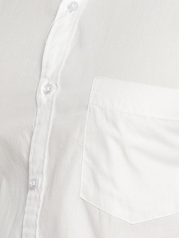 white solid casual shirt - 15578318 - Zoom Image - 5