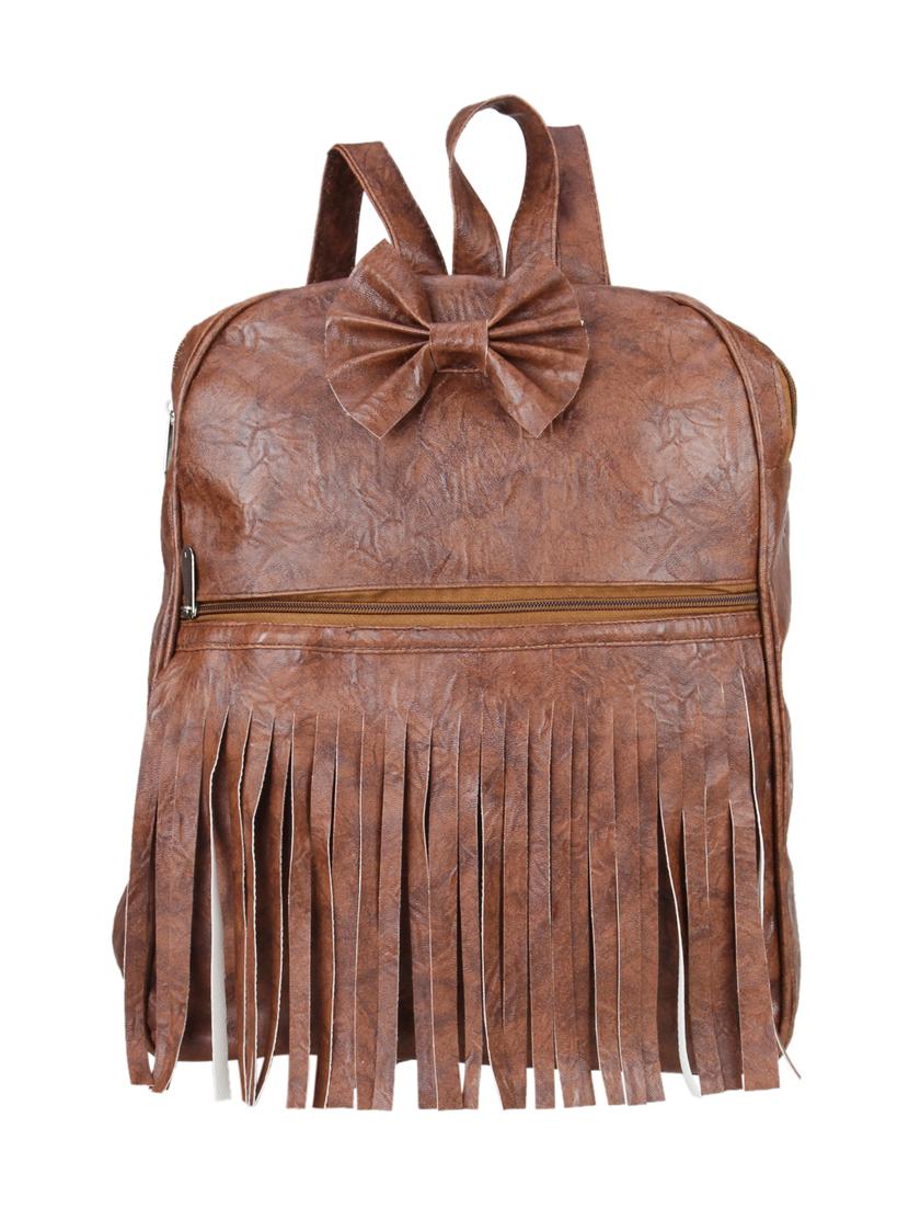 brown leatherette (pu) fashion backpack - 15578353 - Zoom Image - 1