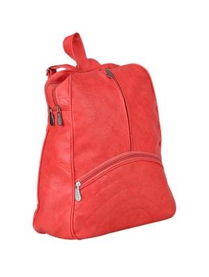 red leatherette (pu) fashion backpack - 15578518 - Standard Image - 4