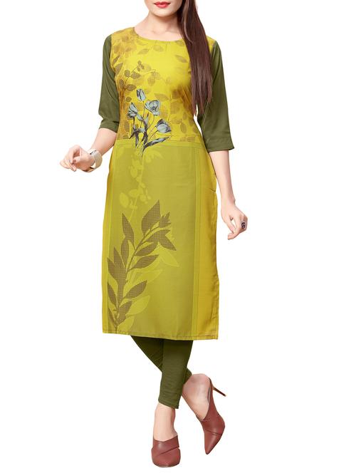 Digital print straight kurta - 15578827 - Standard Image - 1