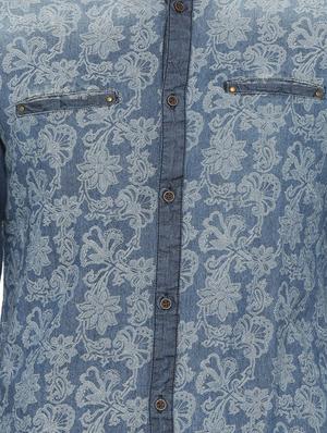 blue cotton casual shirt - 15579041 - Standard Image - 4