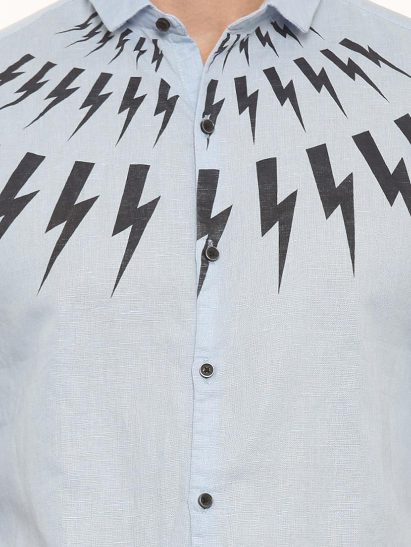 blue cotton casual shirt - 15579043 - Zoom Image - 4
