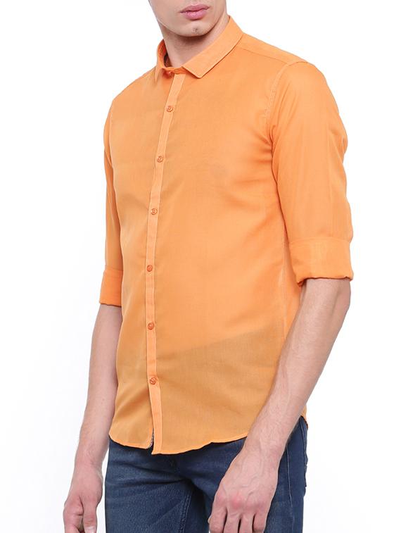 orange cotton casual shirt - 15579048 - Zoom Image - 2