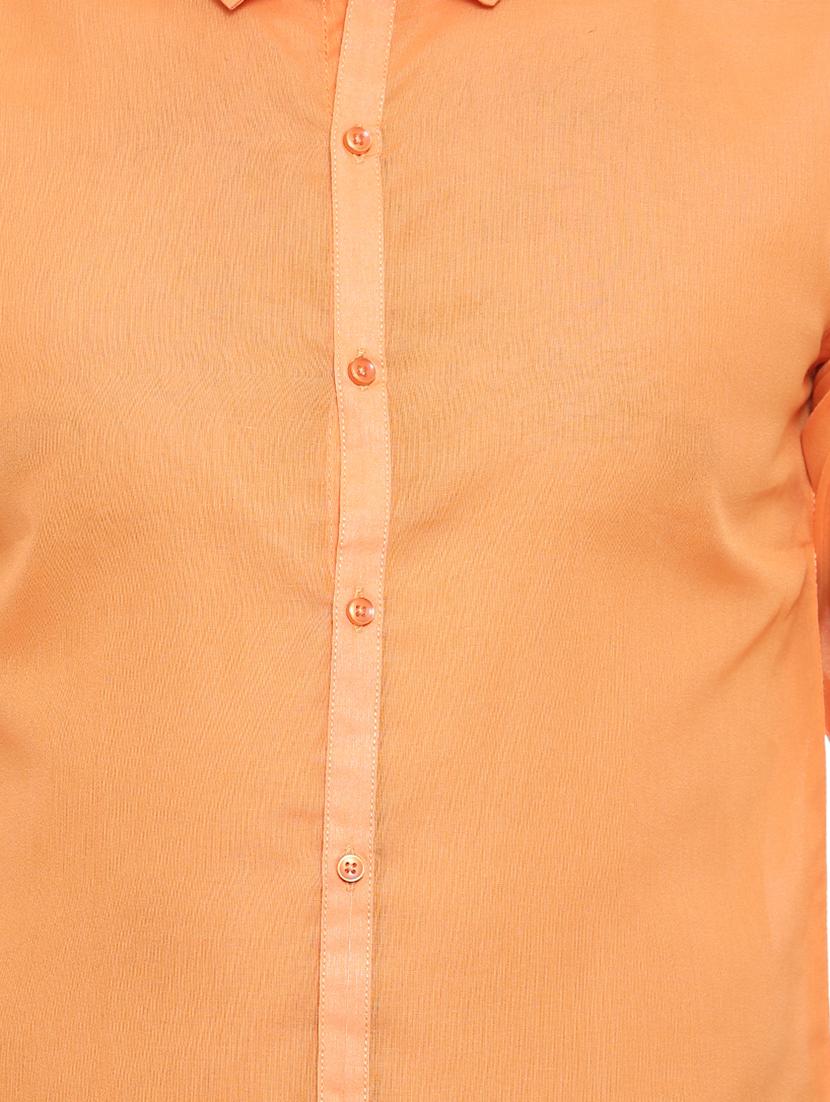 orange cotton casual shirt - 15579048 - Zoom Image - 4
