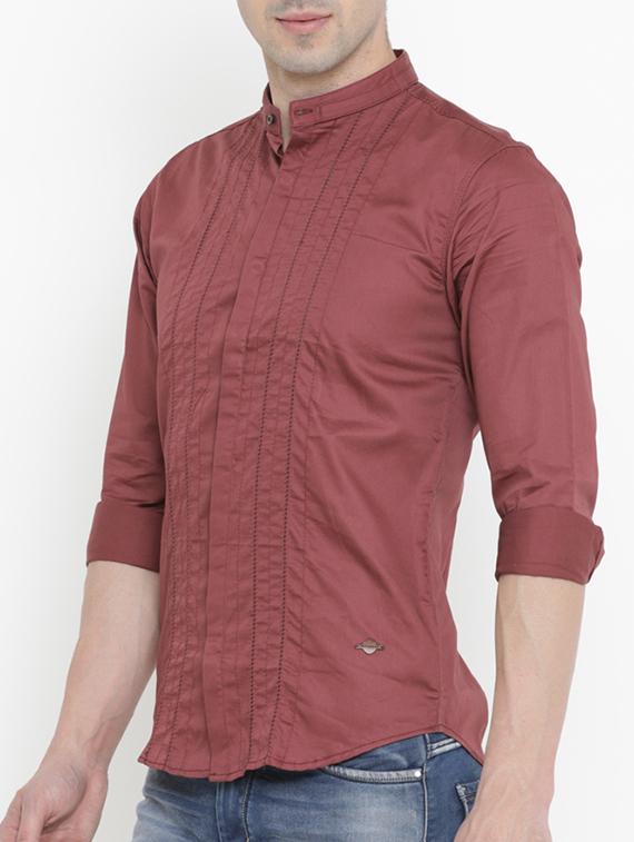 red cotton casual shirt - 15579073 - Zoom Image - 2
