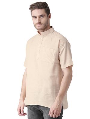 multi colored khadi short kurta (set of 2) - 15579322 - Standard Image - 3