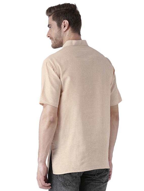 multi colored khadi short kurta (set of 2) - 15579322 - Zoom Image - 4