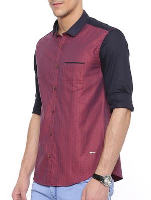 red cotton casual shirt - 15580141 - Standard Image - 2