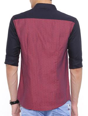 red cotton casual shirt - 15580141 - Standard Image - 3