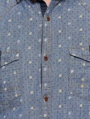 blue cotton casual shirt - 15580145 - Standard Image - 4