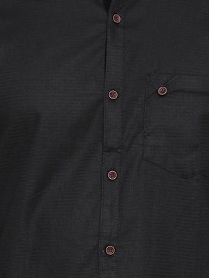 black cotton casual shirt - 15580149 - Standard Image - 4