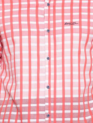 red cotton casual shirt - 15580167 - Standard Image - 4