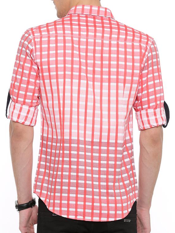 red cotton casual shirt - 15580167 - Zoom Image - 3